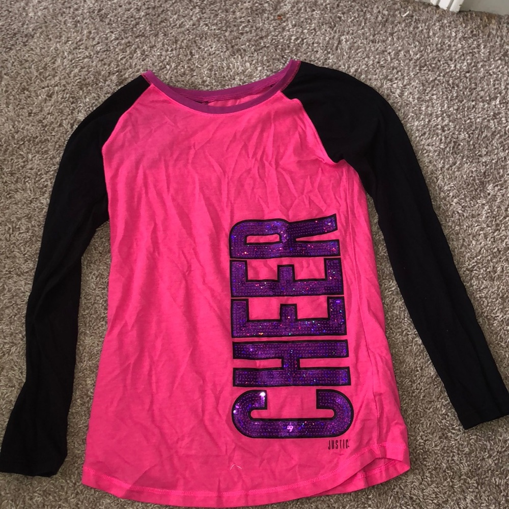 pink black and purple cute cheer top